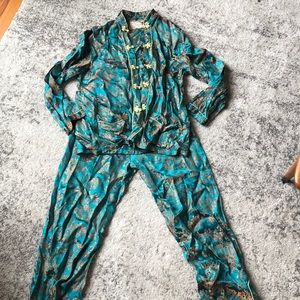 Vintage Peony Brand Shanghai Silky Pajama Set